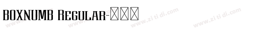 BOXNUMB Regular字体转换 BOXNUMB Regular字体转换